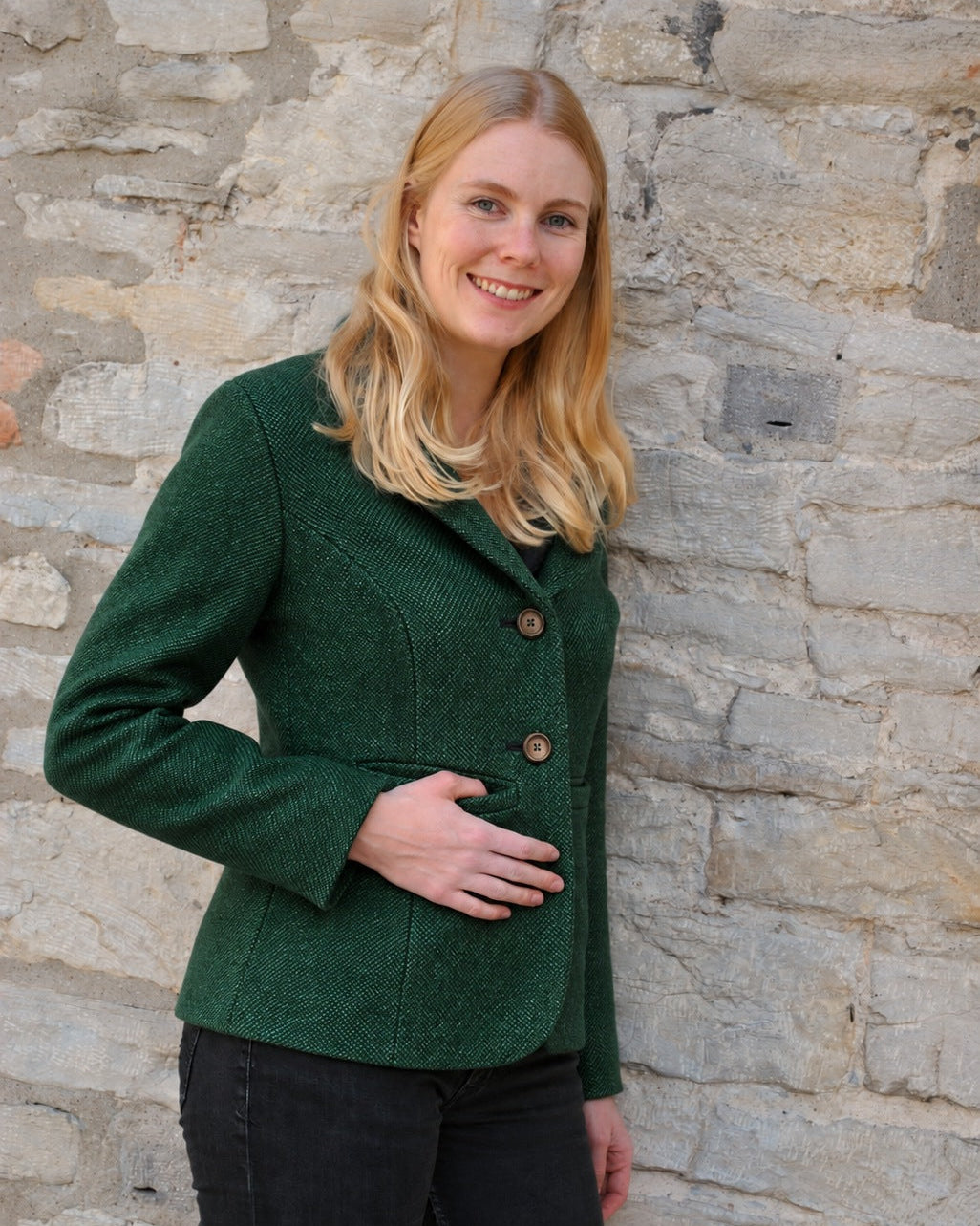 Blazer mit Schalkragen